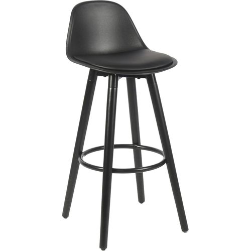 Lot De 8 Tabourets De Bar En Simili Noir 39,5 X 44 X 91 Cm