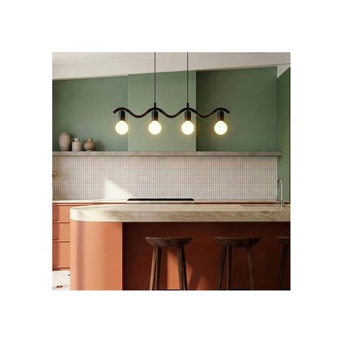 Suspension Wama 4 Lampes En Métal Noir
