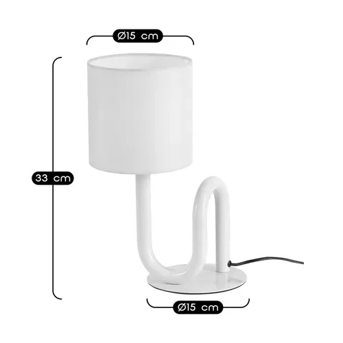 Lampe De Table Wama En Métal Blanc