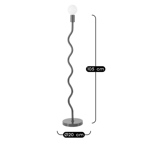 Lampe Sur Pied Wama En Métal Bleu