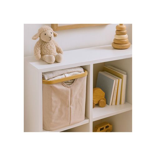 Lot De 6 Paniers De Rangement Hyppolite En Tissu Rose 30 X 30 X 30 Cm