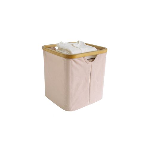 Lot De 6 Paniers De Rangement Hyppolite En Tissu Rose 30 X 30 X 30 Cm