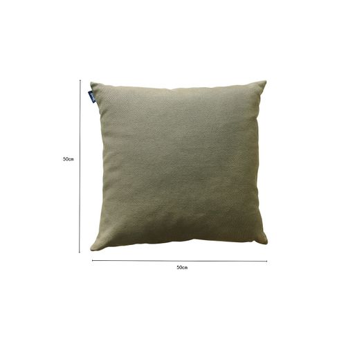 Coussin En Coton Recyclé Kaki 50 X 50 Cm