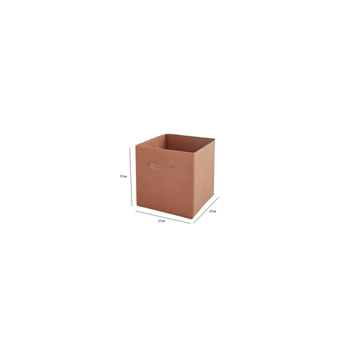 Lot De 6 Paniers Pliables En Tissu Terracotta 27 X 27 X 27 Cm