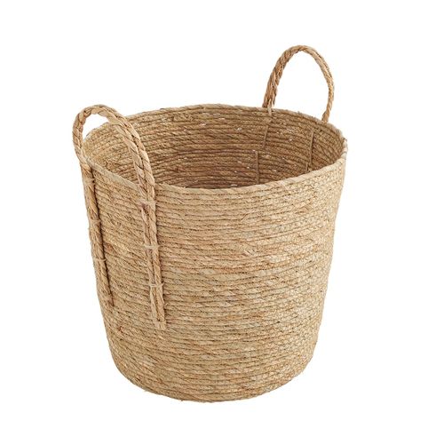 Panier De Rangement Poignées En Jonc De Mer Naturel 33 X 33 X 28 Cm