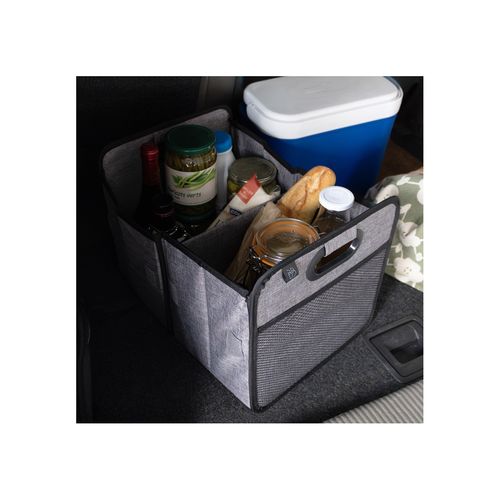 Lot 2 Paniers De Rangement En Tissu Gris 28 X 50 X 28 Cm