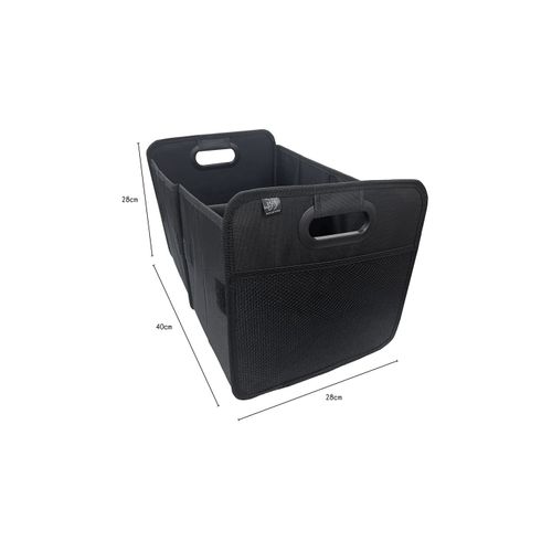 Lot 2 Paniers De Rangement En Tissu Noir 40 X 27,5 X 28 Cm