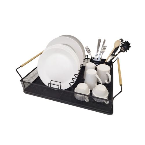 Egouttoir Vaisselle En Métal Noir 53,5 X 38 X 15 Cm