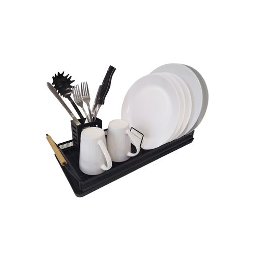 Egouttoir Vaisselle En Métal Noir 50,5 X 19,5 X 10 Cm