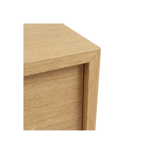 Table De Chevet Effet Bois Clair 2 Tiroirs 40 X 38,5 X 45 Cm