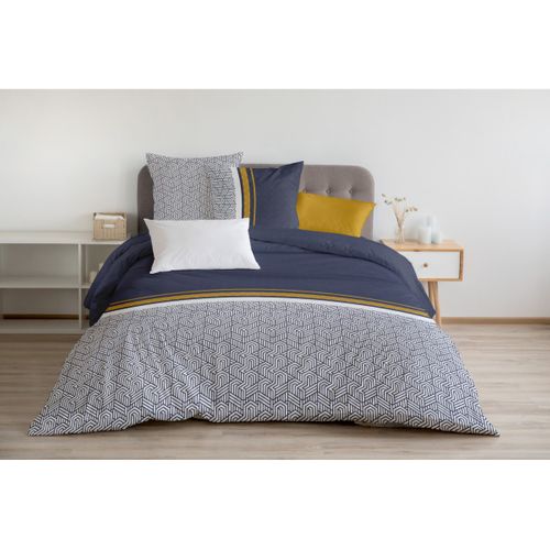 Le Tilt Parure De Couette 100% Coton - Bleu - 220x240 Cm