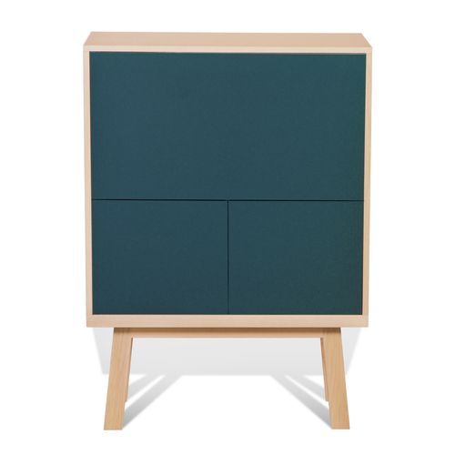 Bureau Secrétaire Avec Rangement De 90 Cm De Large, En Frêne