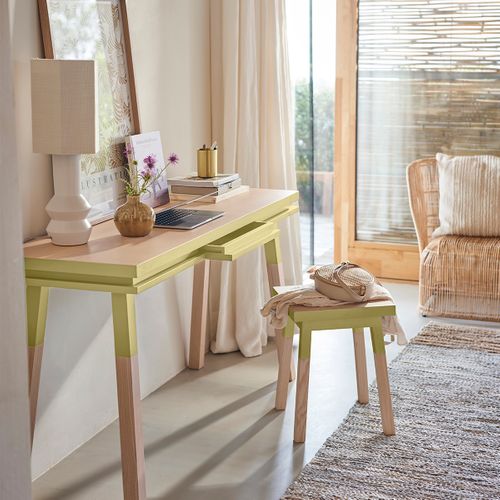 Bureau Console Rectangulaire 140 Cm, 100% Frêne Massif