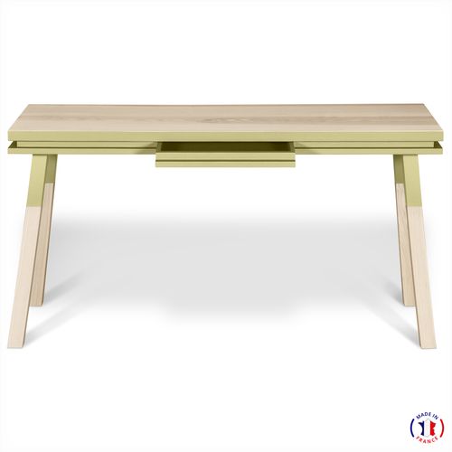 Bureau Console Rectangulaire 140 Cm, 100% Frêne Massif