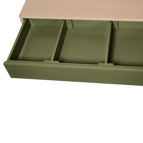 Buffet 2 Portes+3 Tiroirs 220 Cm, En Frêne