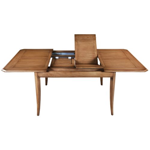 Table à Manger Extensible Carré, Chêne Massif 120x120 Cm