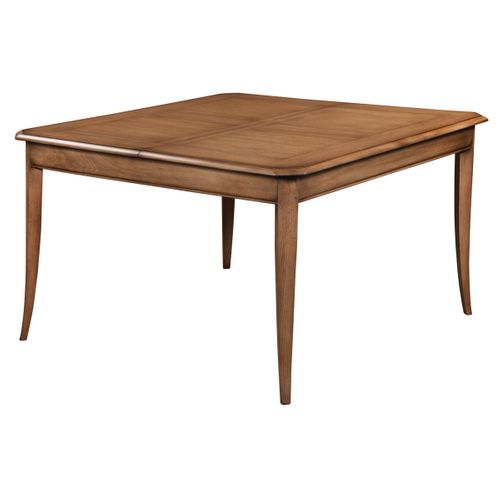 Table à Manger Extensible Carré, Chêne Massif 120x120 Cm