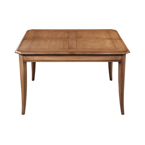 Table à Manger Extensible Carré, Chêne Massif 120x120 Cm