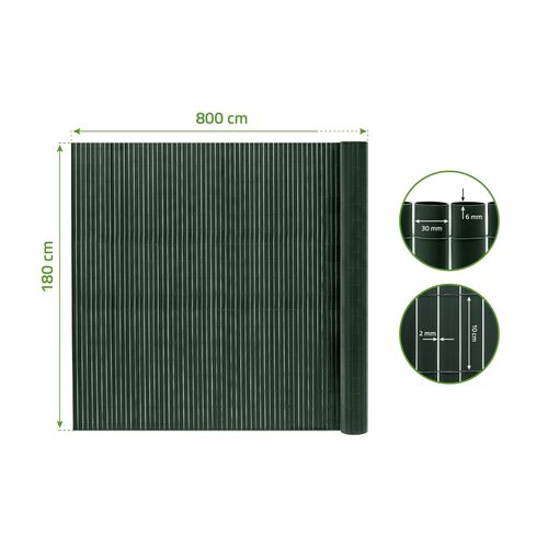 Canisse Pvc Viso L.8m X H.1,8m Vert