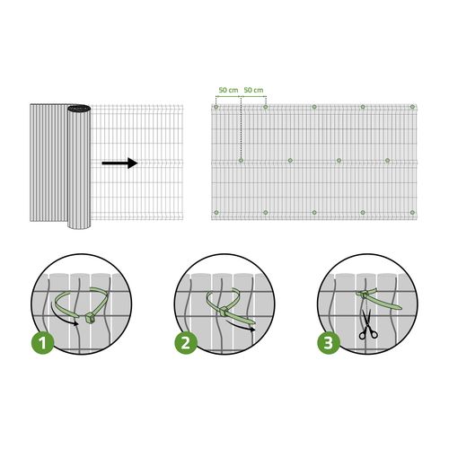 Canisse Pvc Viso L.3m X H.1,5m Vert