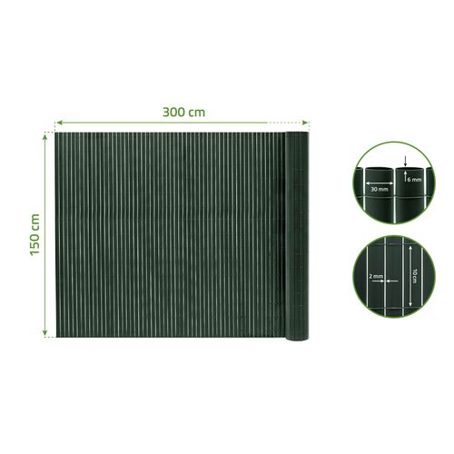Canisse Pvc Viso L.3m X H.1,5m Vert