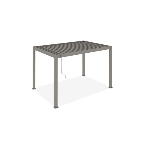 Pergola Bioclimatique Autoportée Piana 3x2m Aluminium Taupe - Lames Orientables
