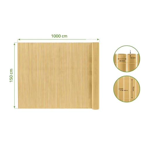 Canisse Pvc Viso L.10m X H.1,5m Beige