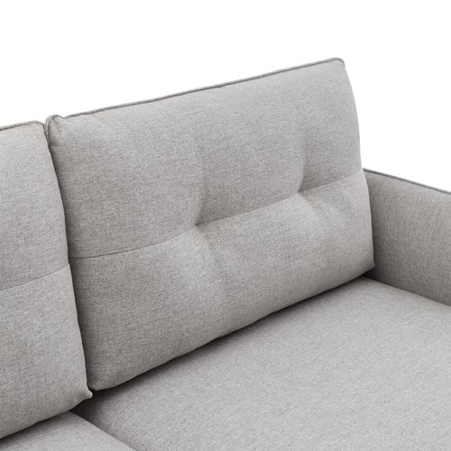 Canapé Scandinave Chloé – Confort Et Élégance à Prix Juste - 3-4 Places, Tissu Gris Clair