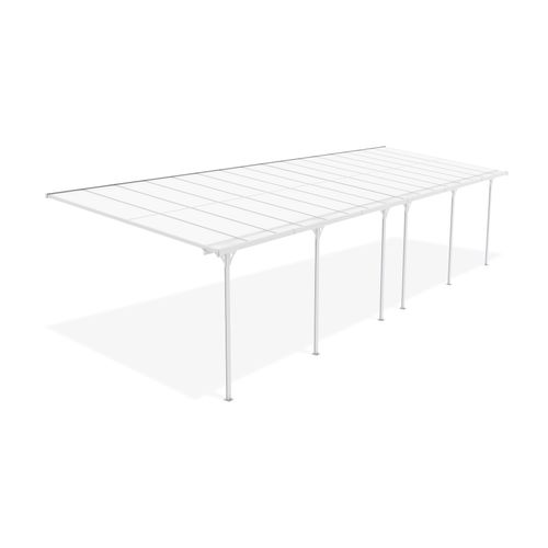 Pergola/carport Adossé 30m² Kleo 1000l300 Aluminium Blanc
