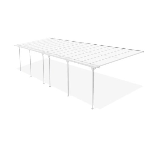 Pergola/carport Adossé 30m² Kleo 1000l300 Aluminium Blanc