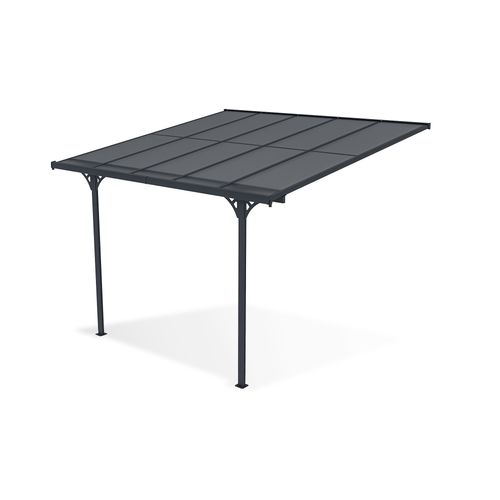 Pergola/carport Adossé Kleo 300l300 Aluminium Gris
