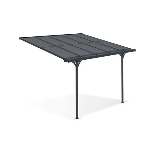 Pergola/carport Adossé Kleo 300l300 Aluminium Gris