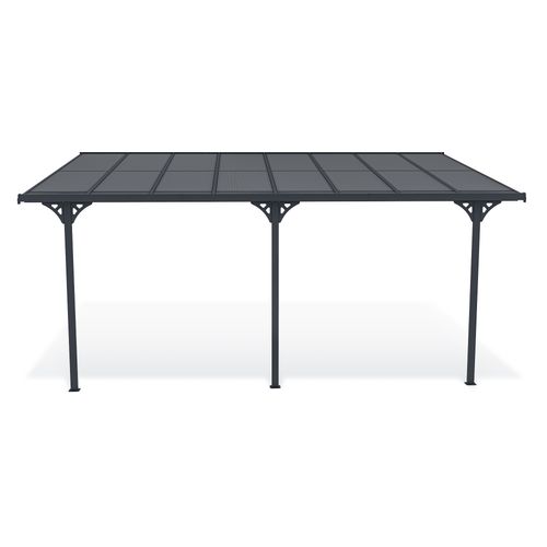 Pergola/carport Adossé Kleo 5x3m Aluminium Gris