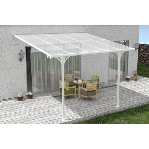 Pergola/carport Adossé Kleo 300l300 Aluminium Blanc