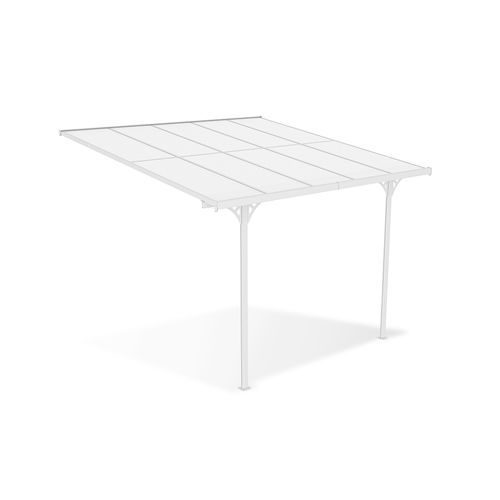 Pergola/carport Adossé Kleo 300l300 Aluminium Blanc