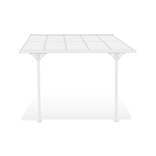 Pergola/carport Adossé Kleo 300l300 Aluminium Blanc