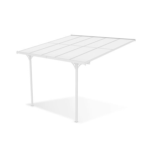 Pergola/carport Adossé Kleo 300l300 Aluminium Blanc