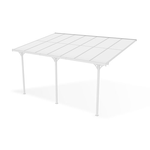 Pergola/carport Adossé Kleo 450l300 Aluminium Blanc