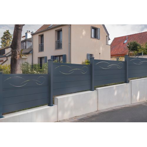 Lot De 5 Clôtures Aluminium Life 190h90 Gris