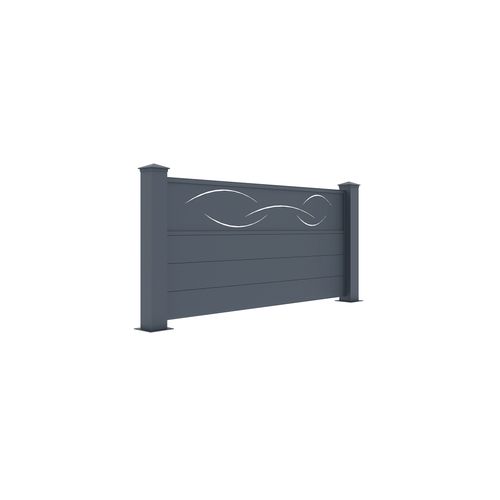Lot De 5 Clôtures Aluminium Life 190h90 Gris