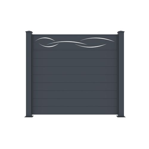 Lot De 5 Clôtures Aluminium Life 190h170 Gris