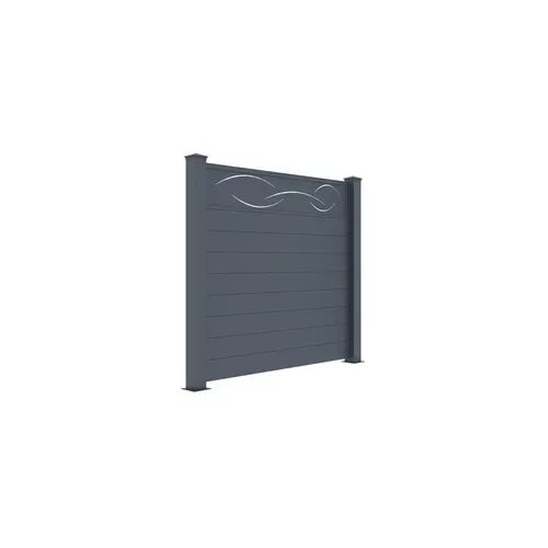 Lot De 5 Clôtures Aluminium Life 190h170 Gris