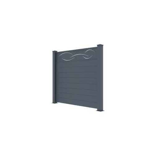 Lot De 5 Clôtures Aluminium Life 190h170 Gris