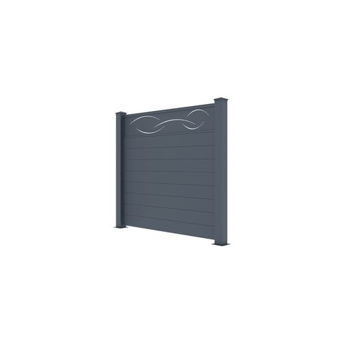 Lot De 5 Clôtures Aluminium Life 190h170 Gris