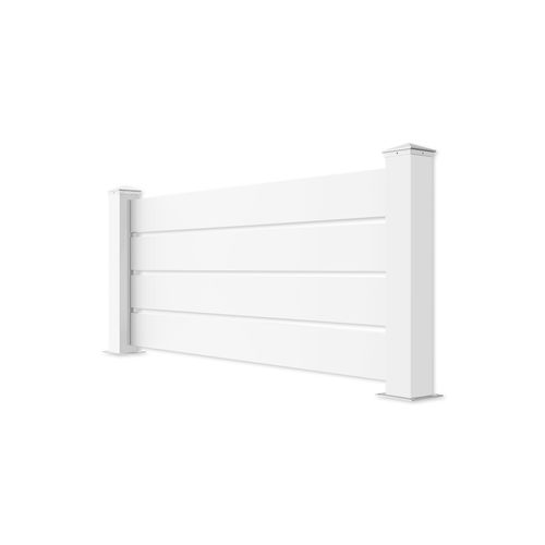 Lot De 2 Clôtures Aluminium Vogel 190h90 Blanc