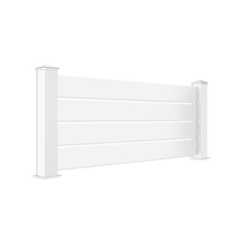 Lot De 2 Clôtures Aluminium Vogel 190h90 Blanc