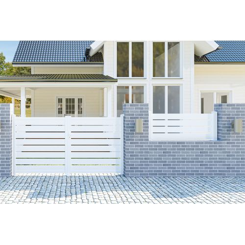 Lot De 2 Clôtures Aluminium Vogel 190h90 Blanc