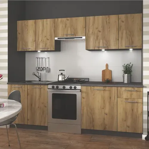 Cuisine Gris Anthracite Et Style Chêne Wotan Rustica