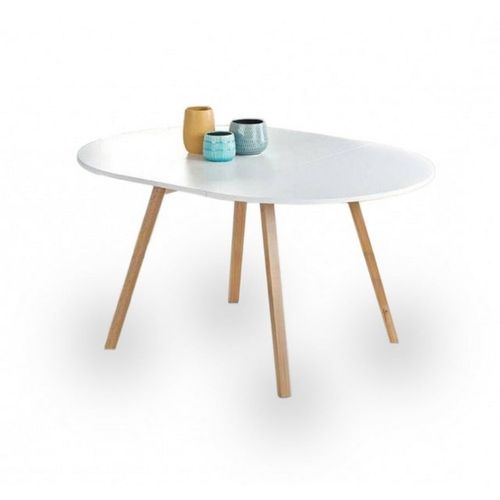 Table Ronde Scandinave Avec Rallonge 102cm Storend -