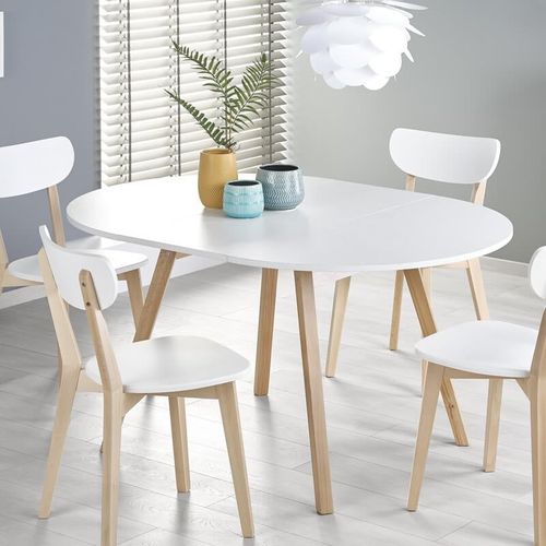 Table Ronde Scandinave Avec Rallonge 102cm Storend -